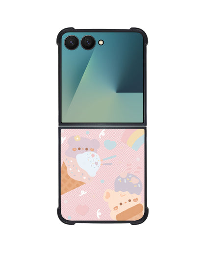 Android Flip / Fold Leather Grip - Ice Cream for Teddy