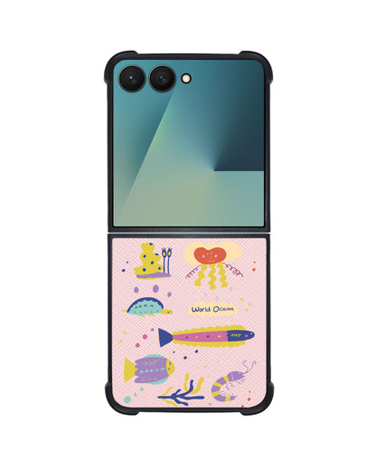 Android Flip / Fold Leather Grip - Ocean World