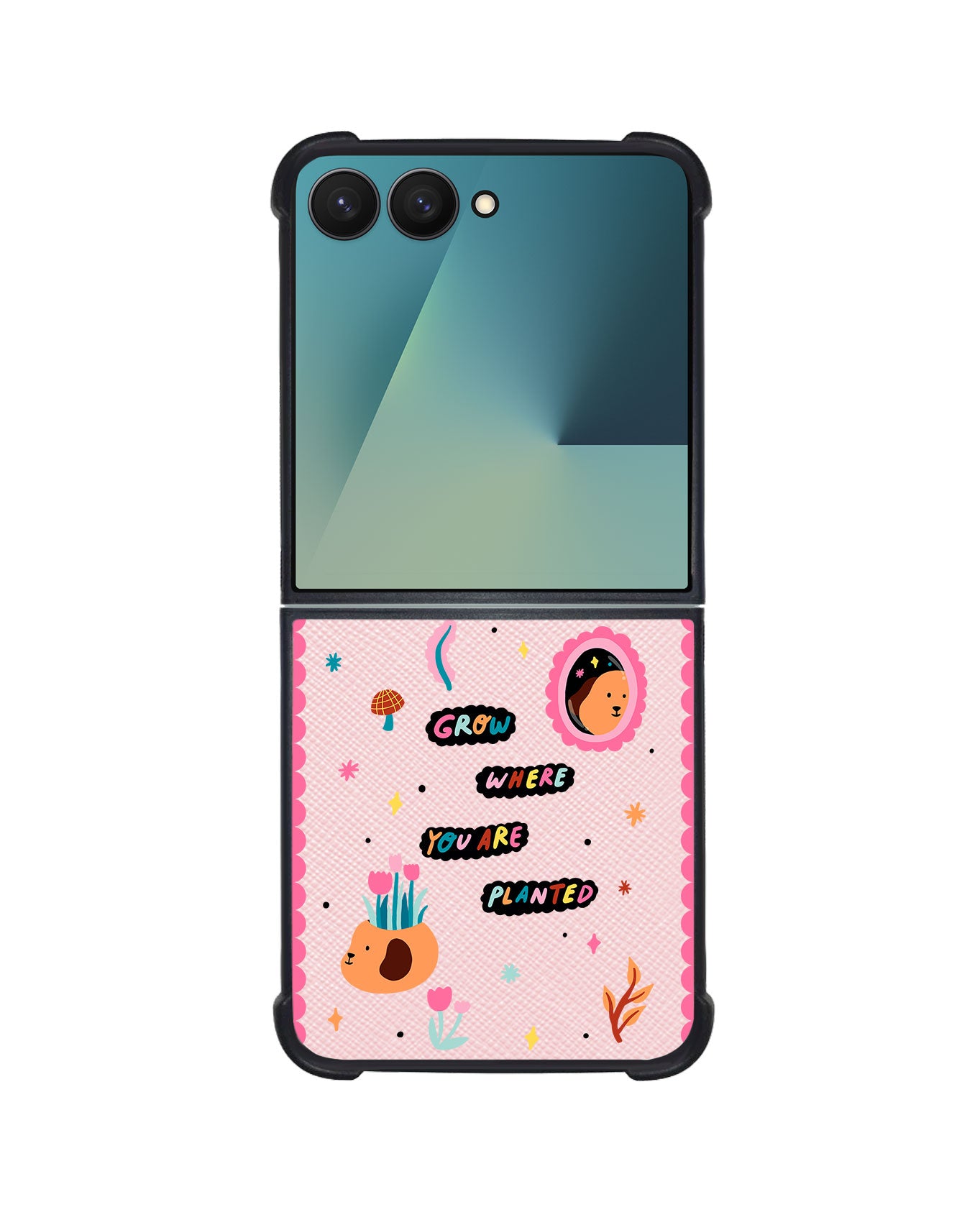 Android Flip / Fold Leather Grip - Grow Where You are Planted