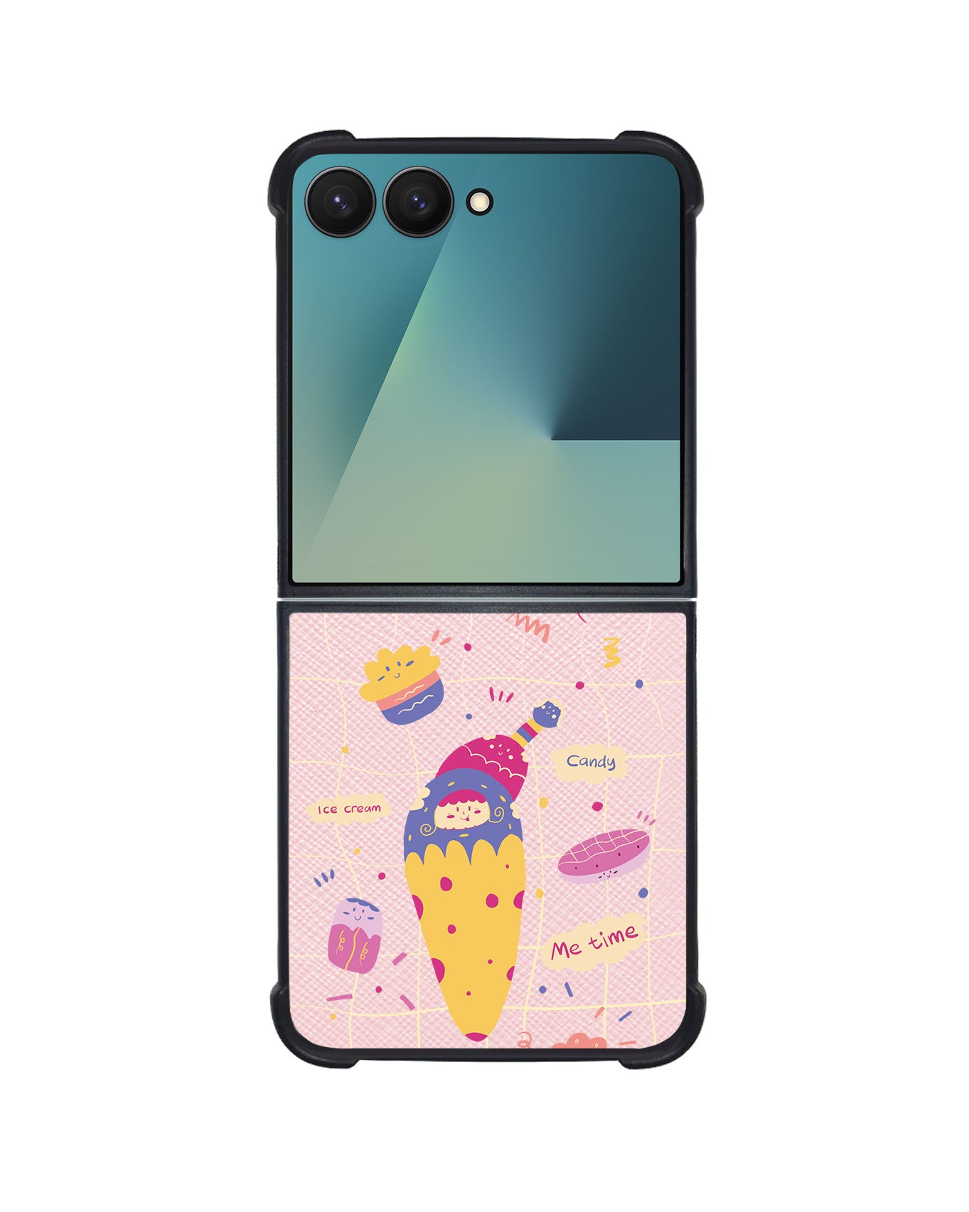 Android Flip / Fold Leather Grip - Candy Doodle