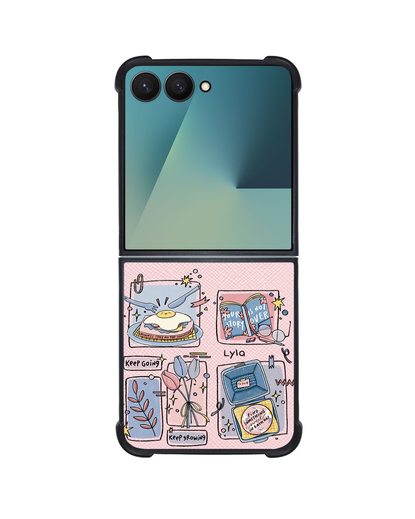 Android Flip / Fold Leather Grip - Grow (Sunnysidearteu)