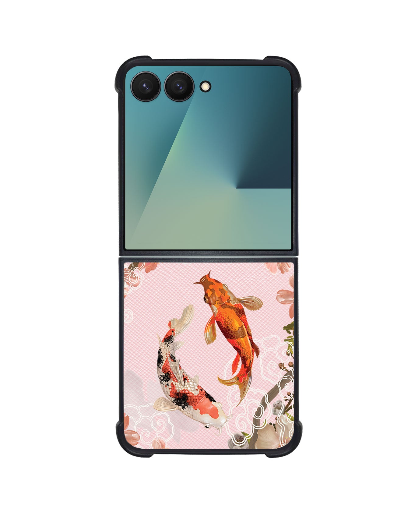 Android Flip / Fold Leather Grip - Oil Painting Koi