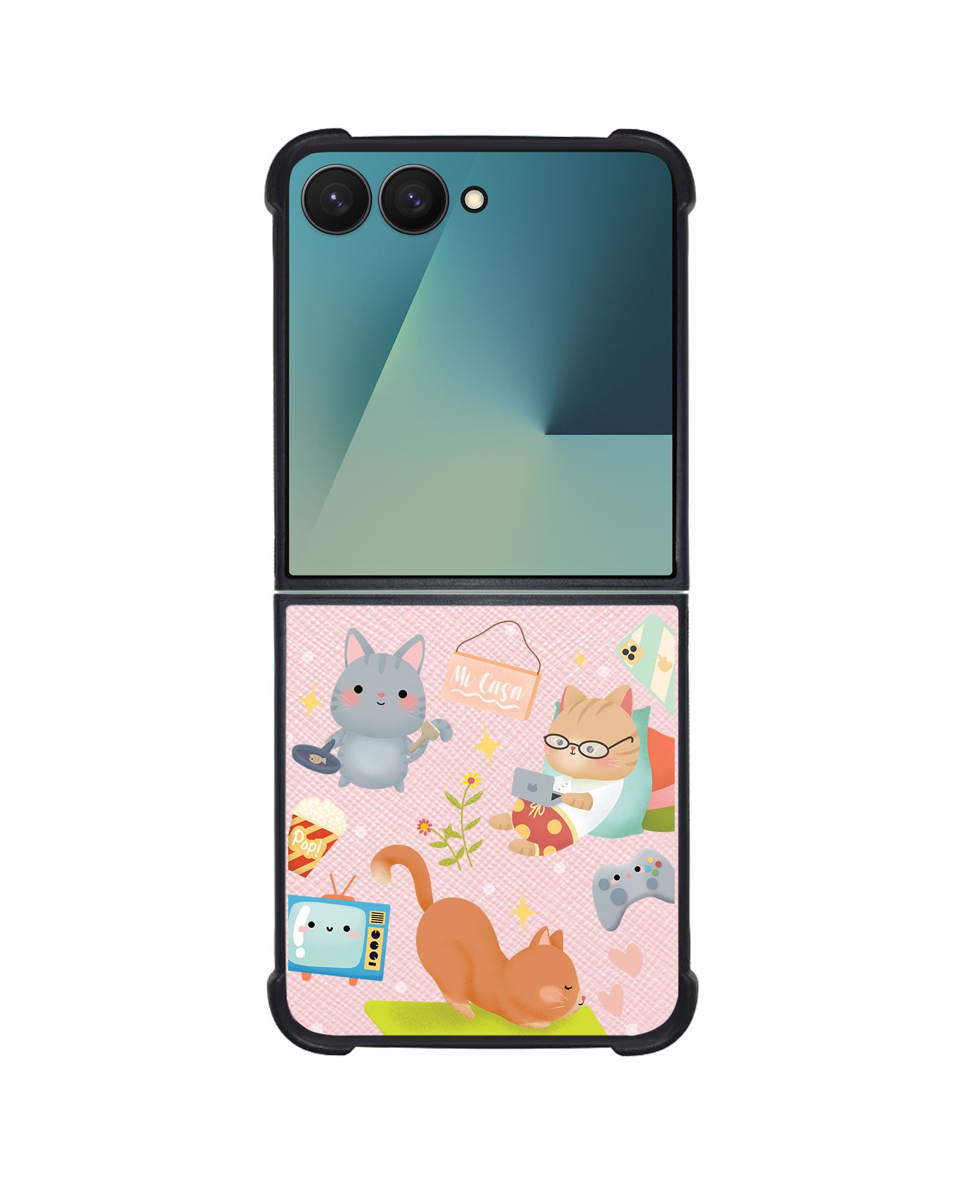 Android Flip / Fold Leather Grip - Stay Home