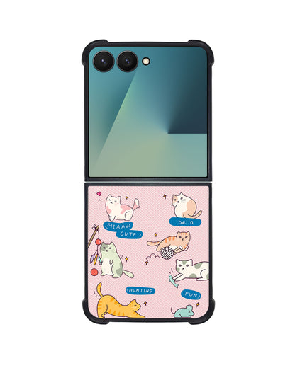 Android Flip / Fold Leather Grip - Playful Cat 2.0