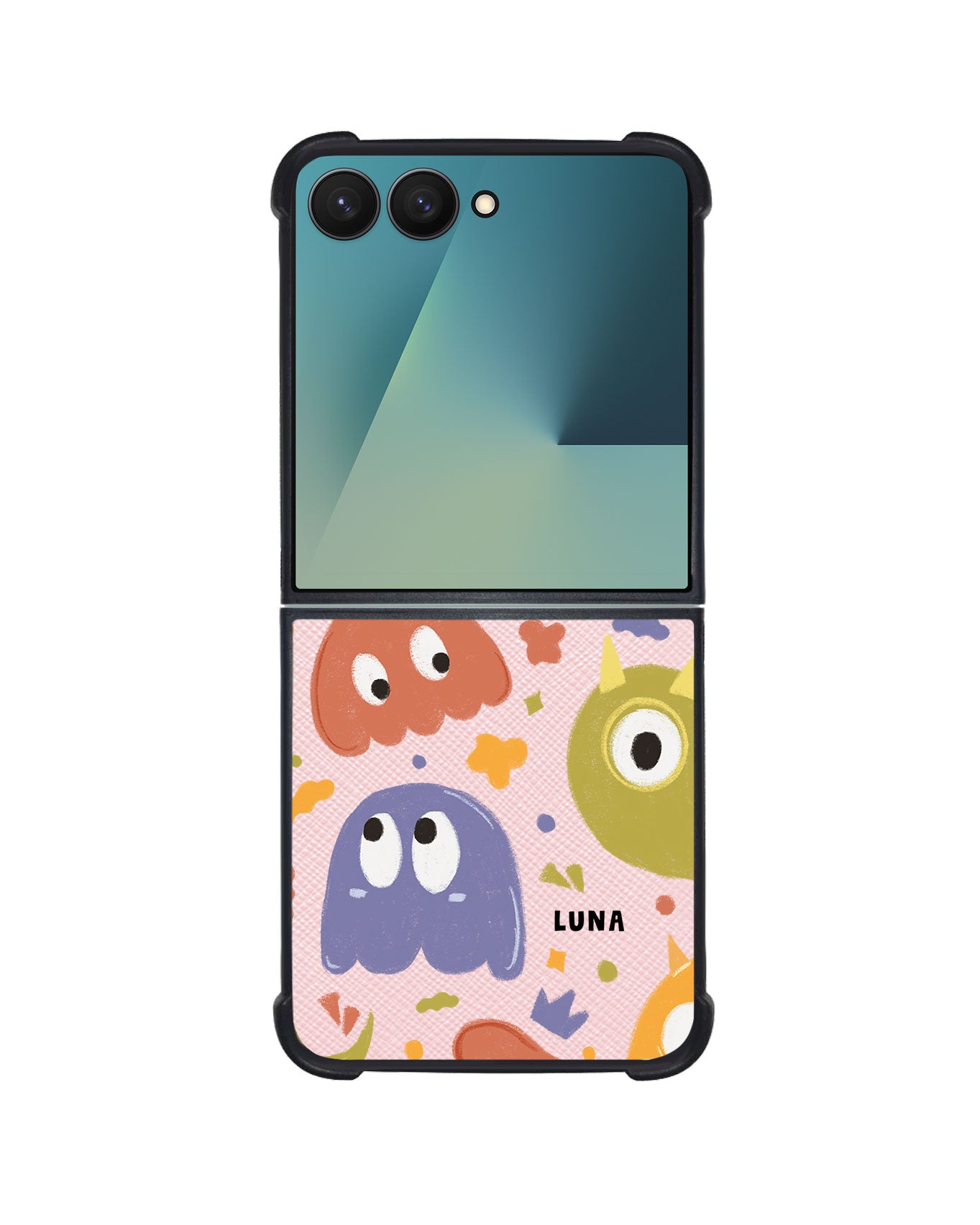Android Flip / Fold Leather Grip - Cute Monster 1.0