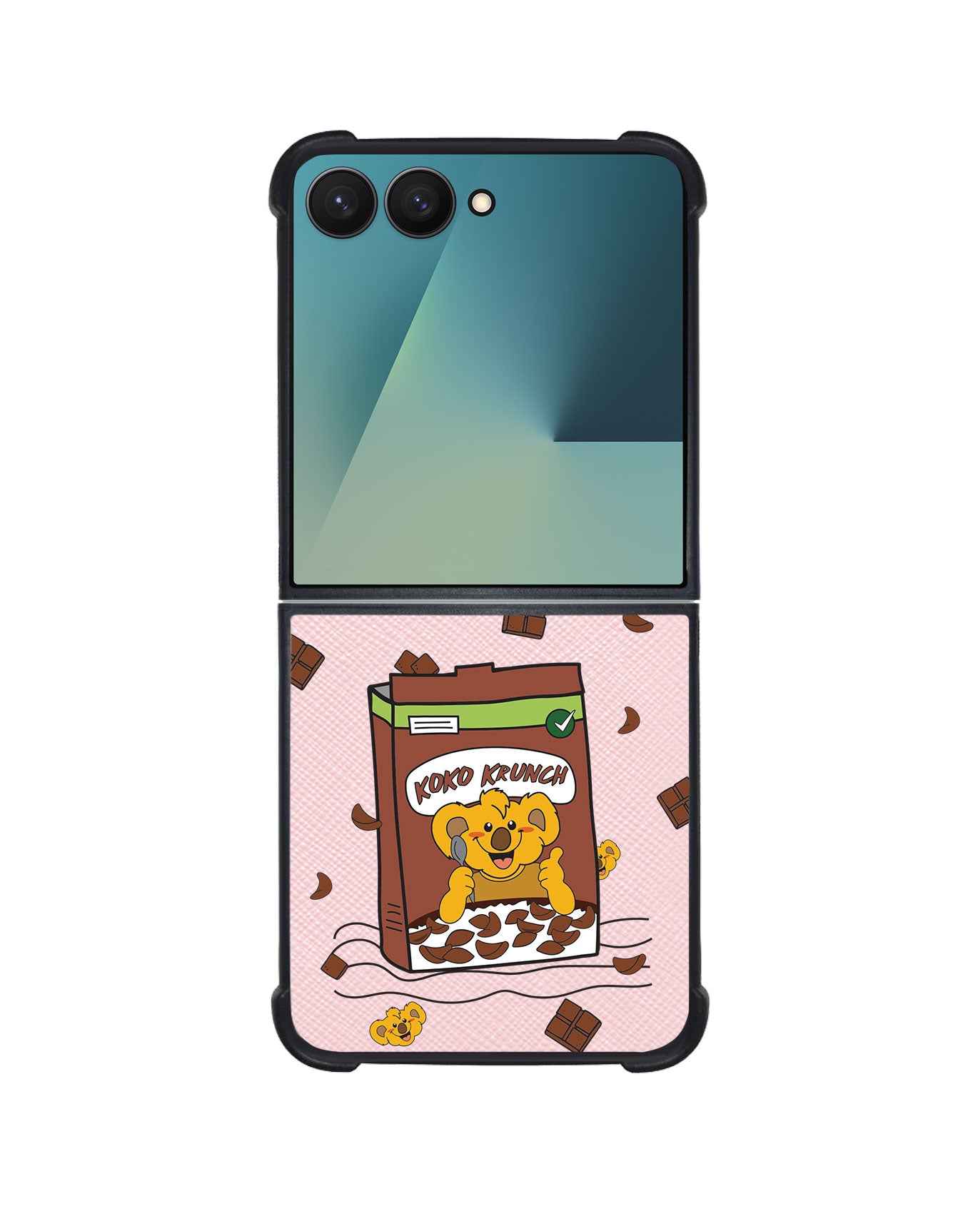Android Flip / Fold Leather Grip - Choco Cereal