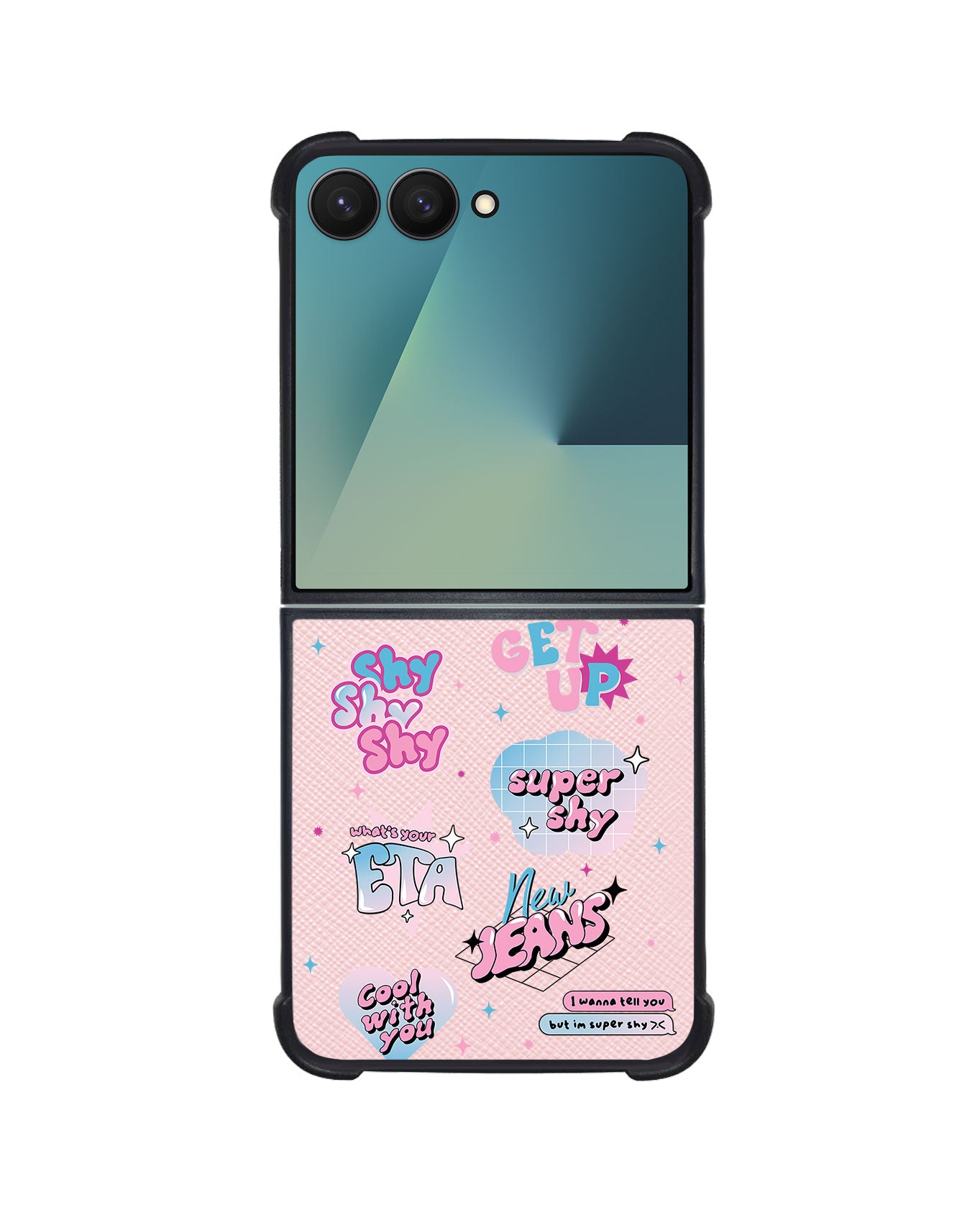 Android Flip / Fold Leather Grip - New Jeans Super Shy