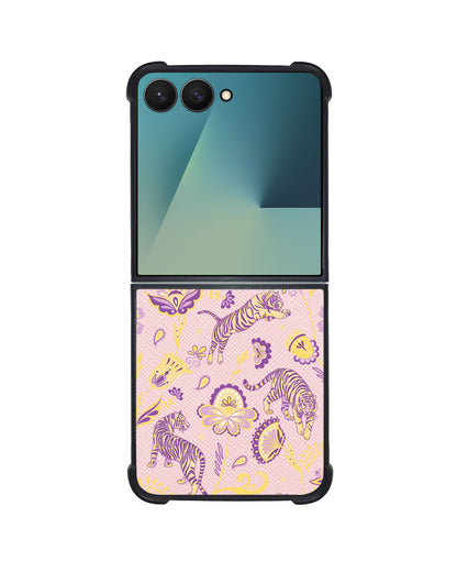 Android Flip / Fold Leather Grip - Tiger & Floral 4.0