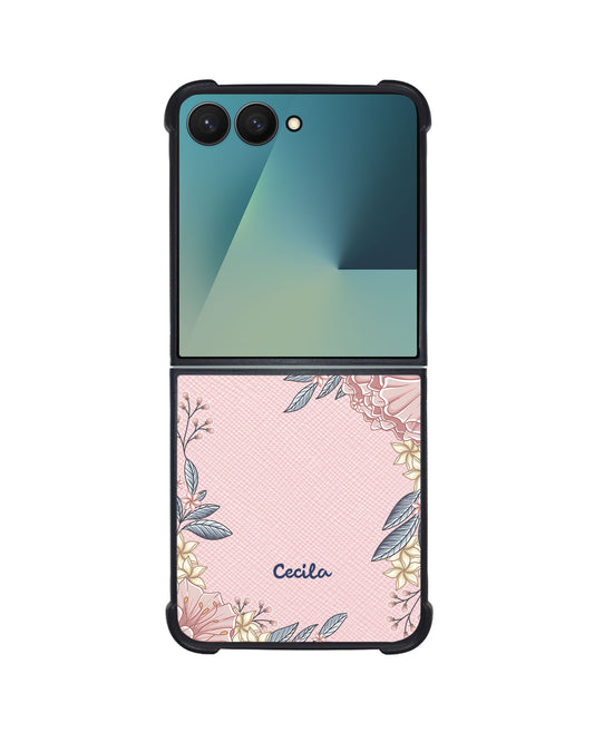 Android Flip / Fold Leather Grip - Pink Florals