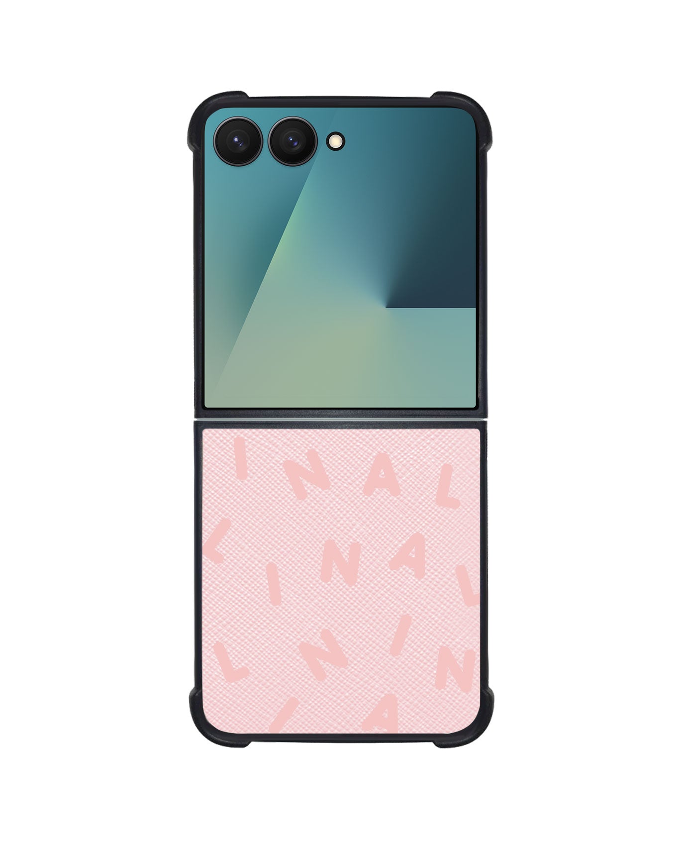 Android Flip / Fold Leather Grip - CUSTOM MONOGRAM 2.0 Pink