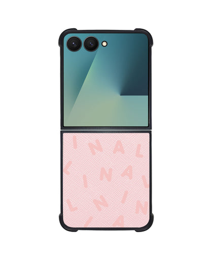 Android Flip / Fold Leather Grip - CUSTOM MONOGRAM 2.0 Pink