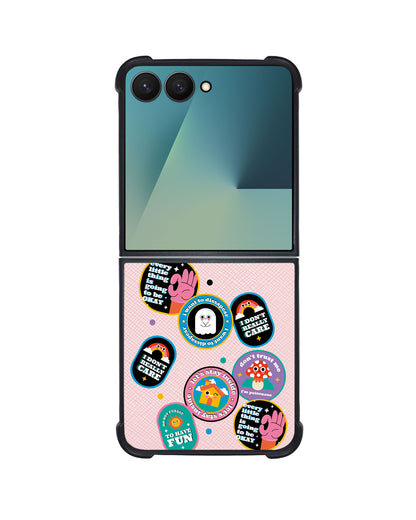 Android Flip / Fold Leather Grip - Monster Sticker Pack