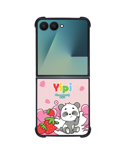 Android Flip / Fold Leather Grip - Yipi Strawberry Kiss