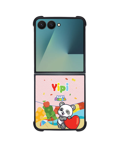 Android Flip / Fold Leather Grip - Yipi Baby Panda