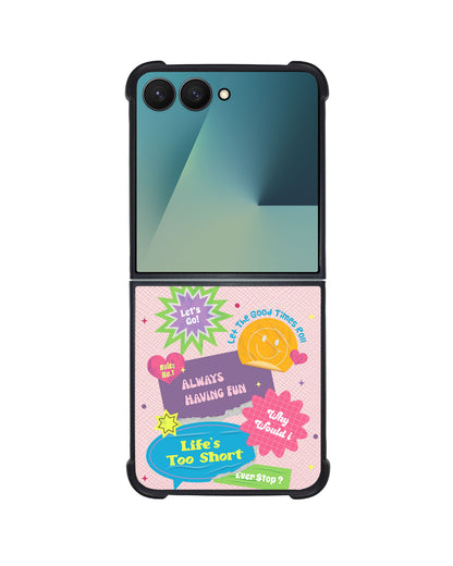 Android Flip / Fold Leather Grip - Life's Too Short