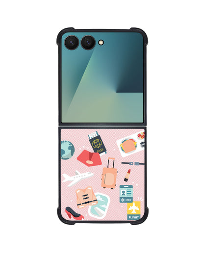 Android Flip / Fold Leather Grip - Stewardess or Flight Attendant