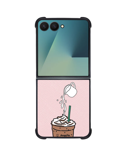 Android Flip / Fold Leather Grip - Coffee Frappe