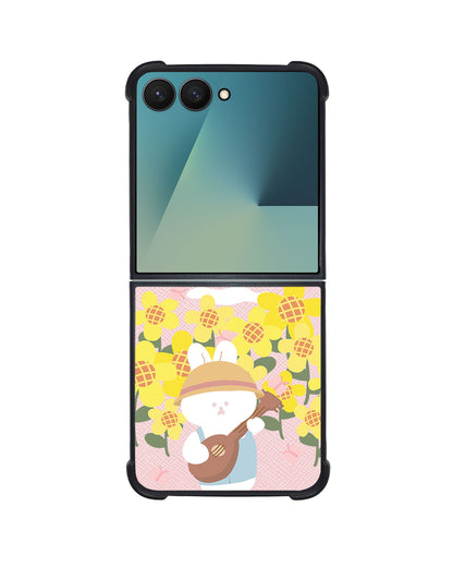 Android Flip / Fold Leather Grip - Bunny Ukulele