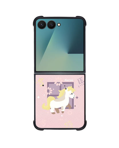 Android Flip / Fold Leather Grip - Horse (Chinese Zodiac / Shio)
