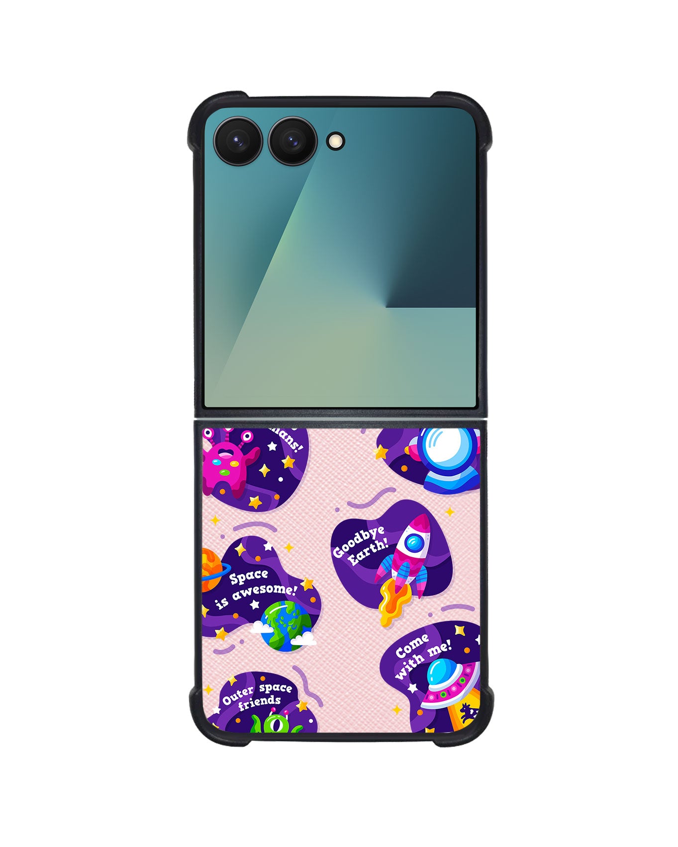 Android Flip / Fold Leather Grip - Space Traveller