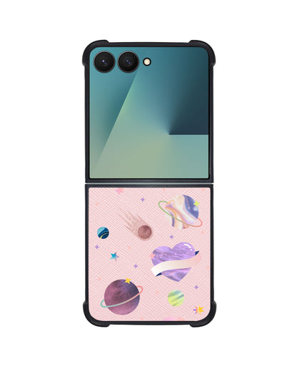 Android Flip / Fold Leather Grip - Pink Planet