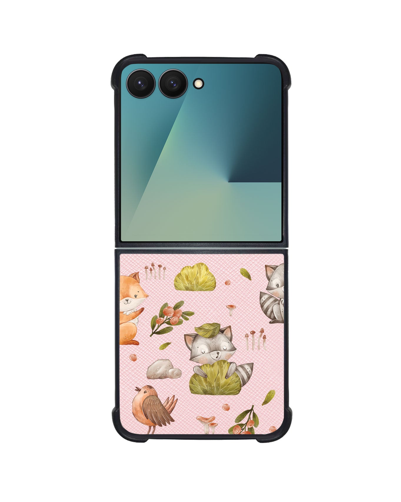 Android Flip / Fold Leather Grip - Racoon and Friends