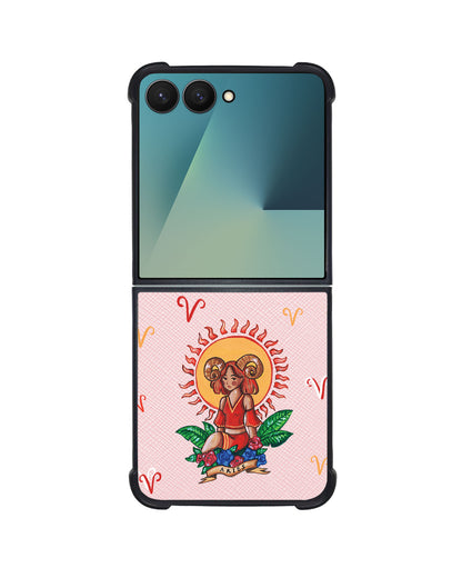 Android Flip / Fold Leather Grip - Aries