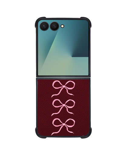 Android Flip / Fold Leather Grip - Coquette Triple Bow