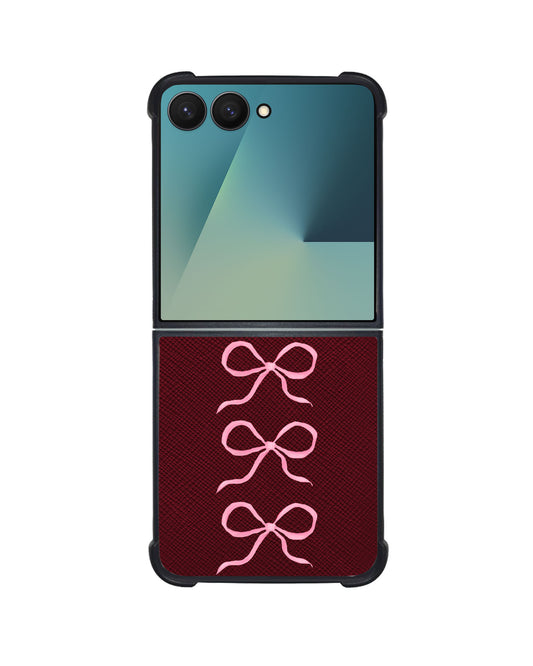 Android Flip / Fold Leather Grip - Coquette Triple Bow