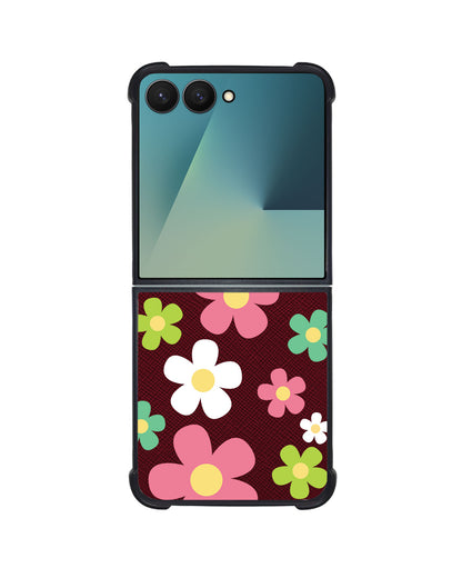 Android Flip / Fold Leather Grip - Daisy Wild