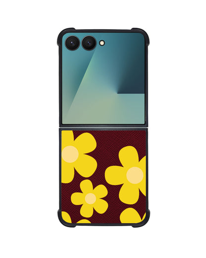 Android Flip / Fold Leather Grip - Daisy Sunshine