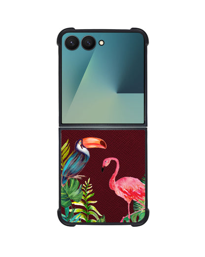 Android Flip / Fold Leather Grip - Tropical