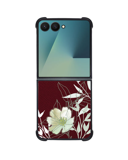 Android Flip / Fold Leather Grip - Greentmint Lily