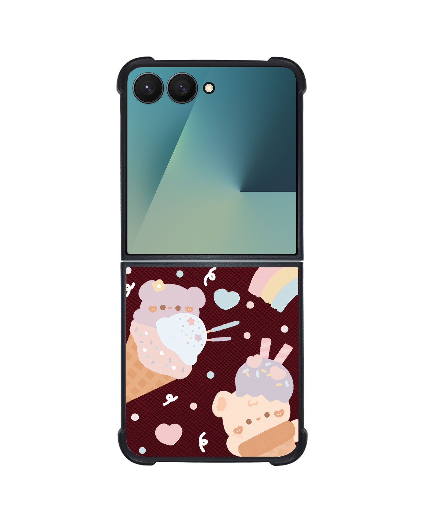 Android Flip / Fold Leather Grip - Ice Cream for Teddy