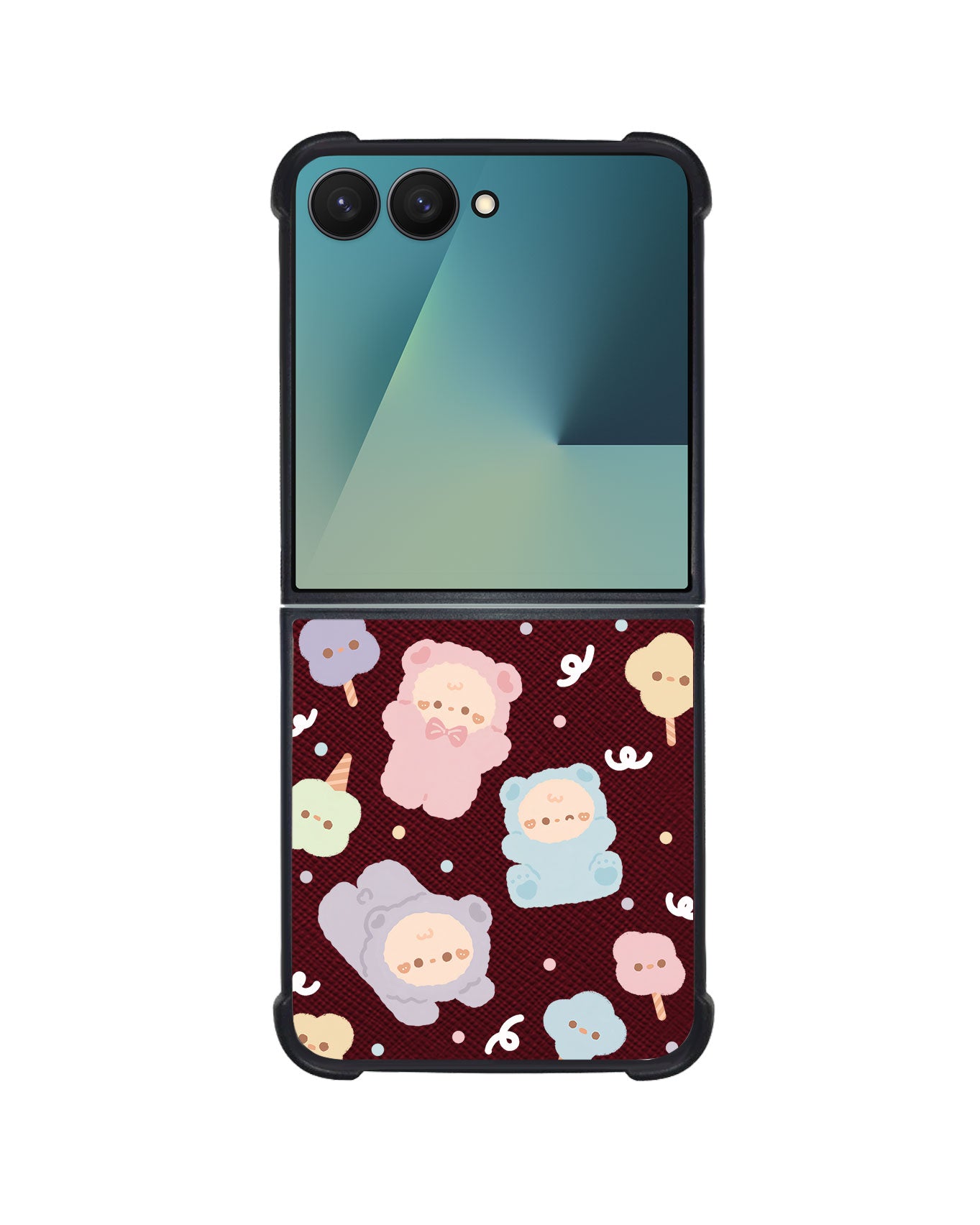 Android Flip / Fold Leather Grip - Cotton Teddy