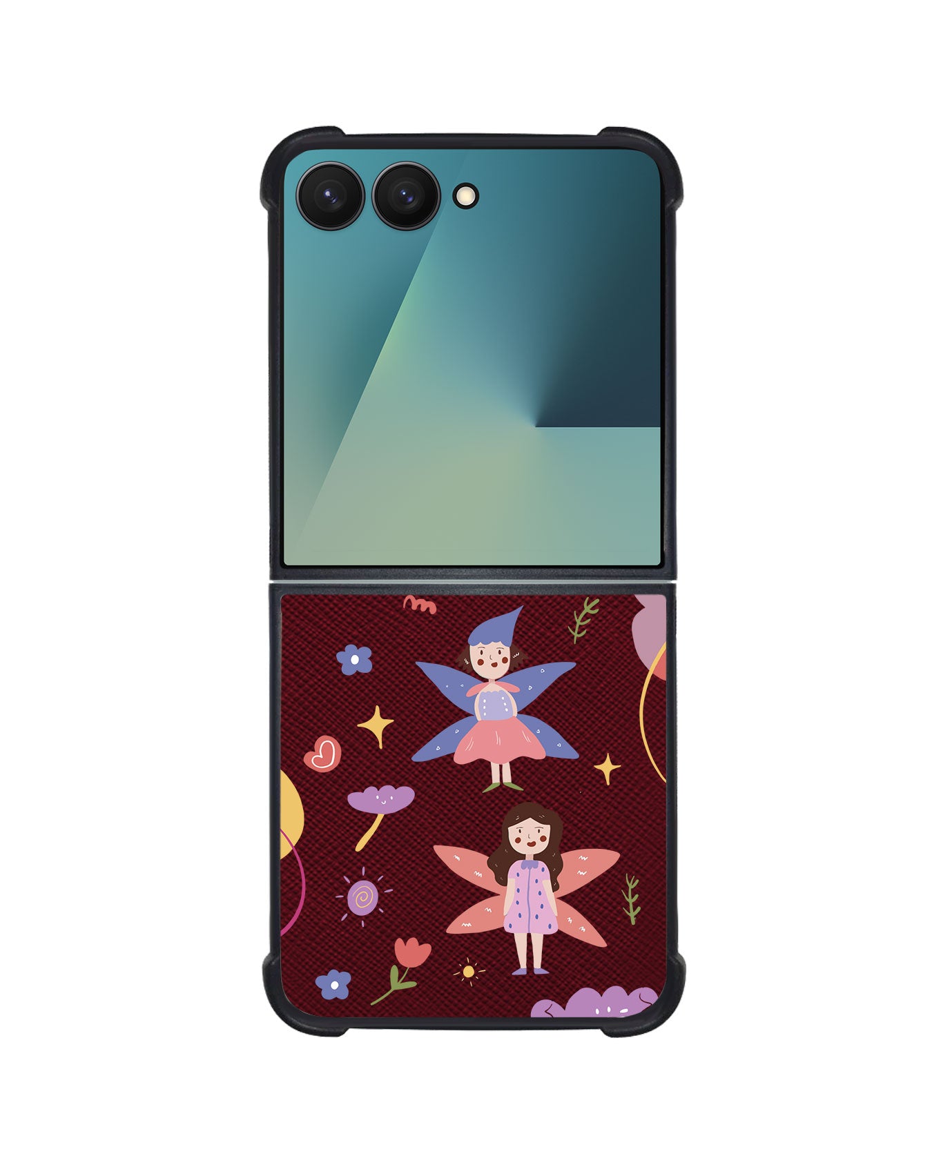 Android Flip / Fold Leather Grip - Fairy Pattern