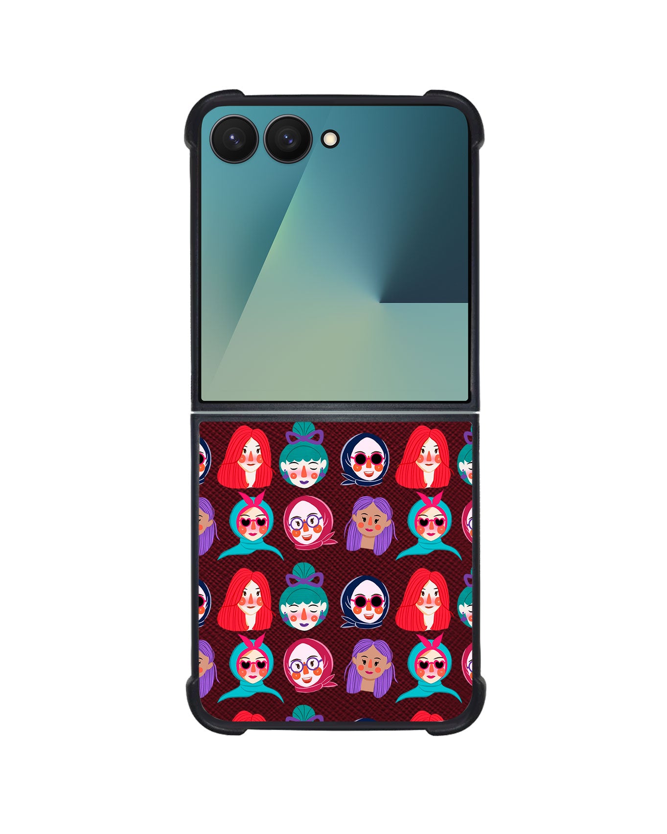 Android Flip / Fold Leather Grip - Cute Sweety Faces