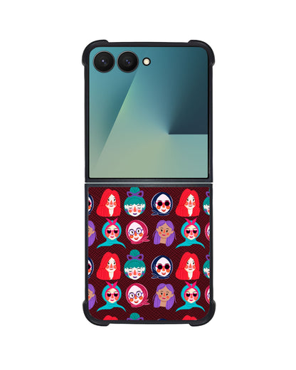 Android Flip / Fold Leather Grip - Cute Sweety Faces