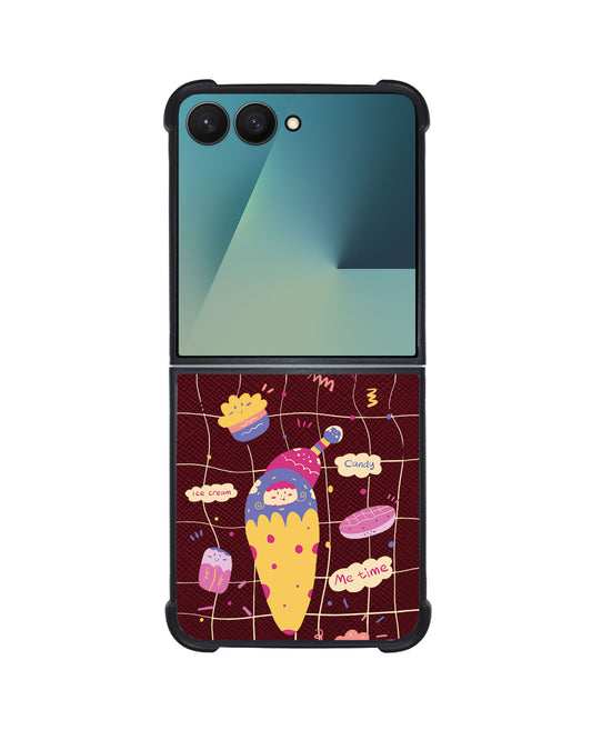 Android Flip / Fold Leather Grip - Candy Doodle