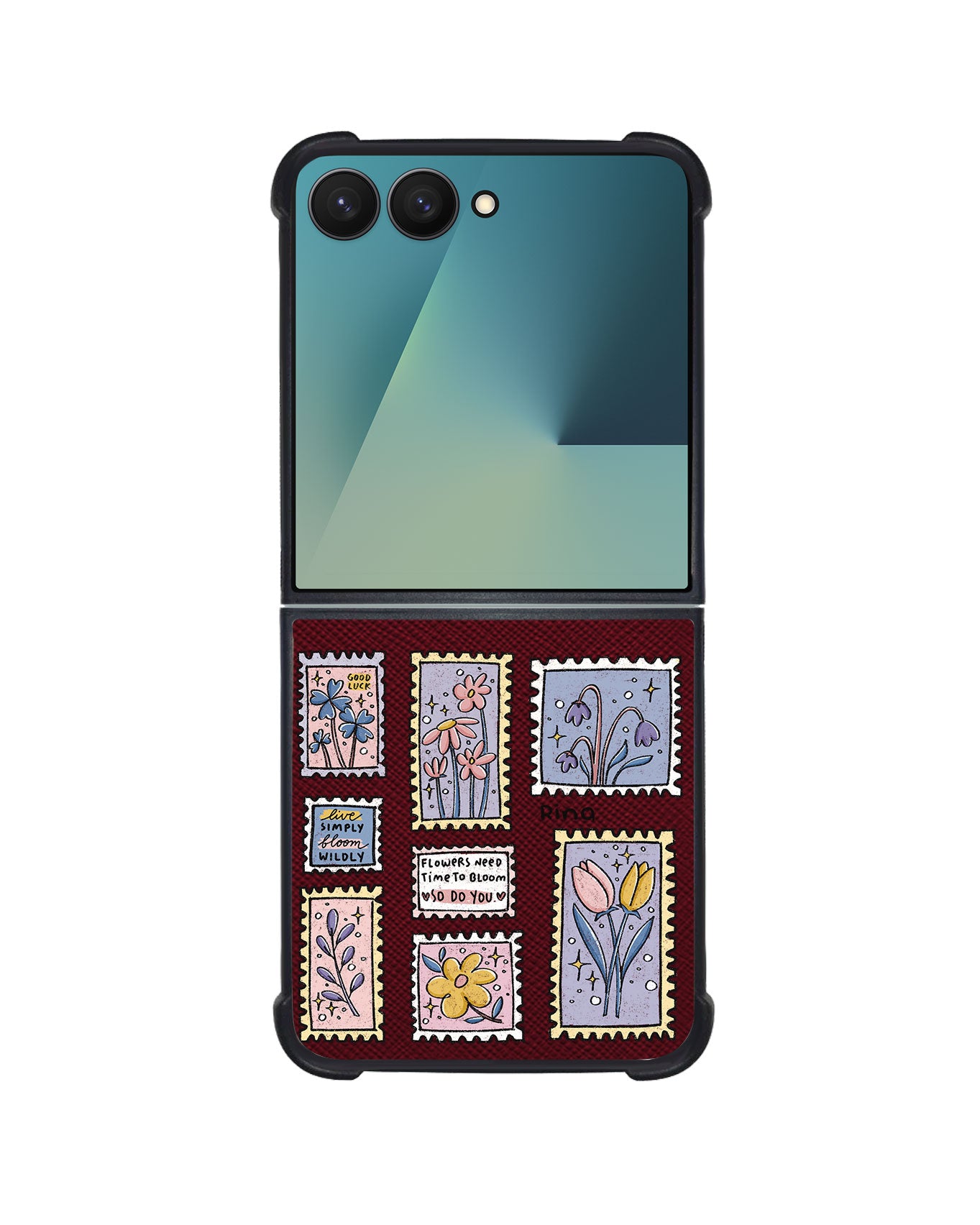 Android Flip / Fold Leather Grip - Time to Bloom