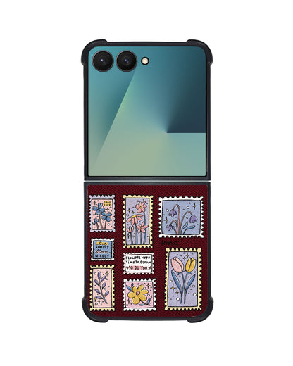 Android Flip / Fold Leather Grip - Time to Bloom