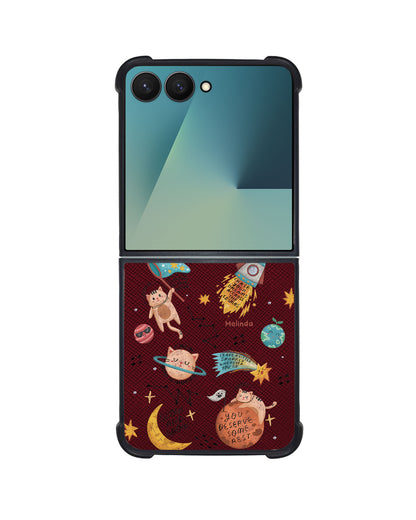 Android Flip / Fold Leather Grip - Spaceship