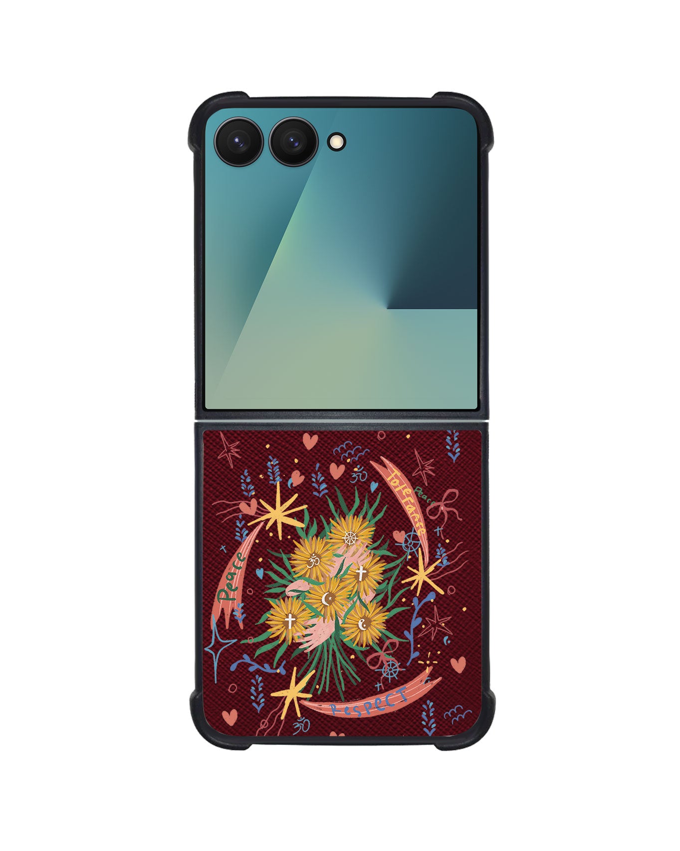 Android Flip / Fold Leather Grip - Peace