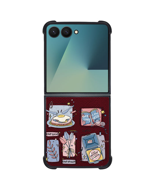 Android Flip / Fold Leather Grip - Grow (Sunnysidearteu)