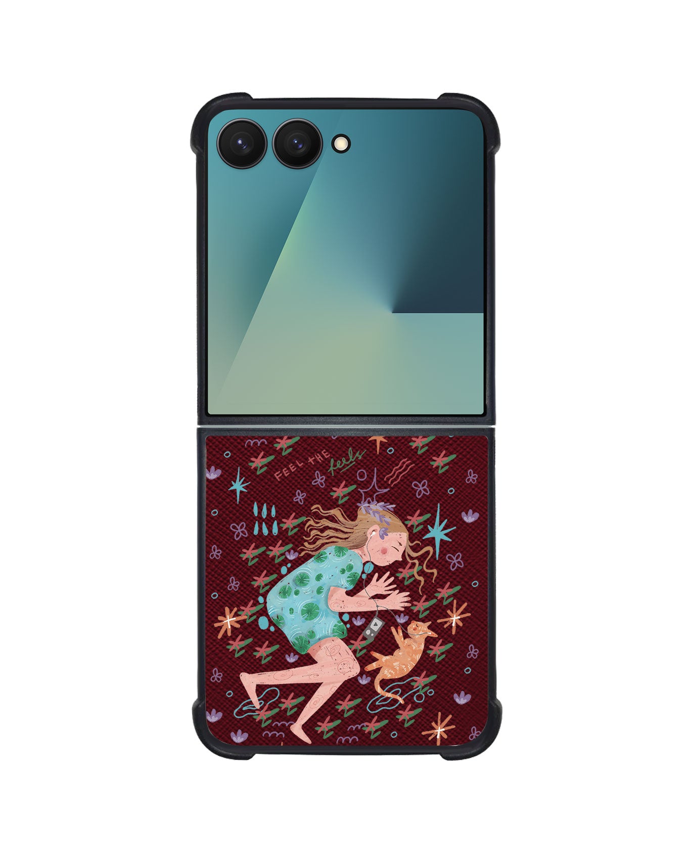 Android Flip / Fold Leather Grip - Feel the Feels