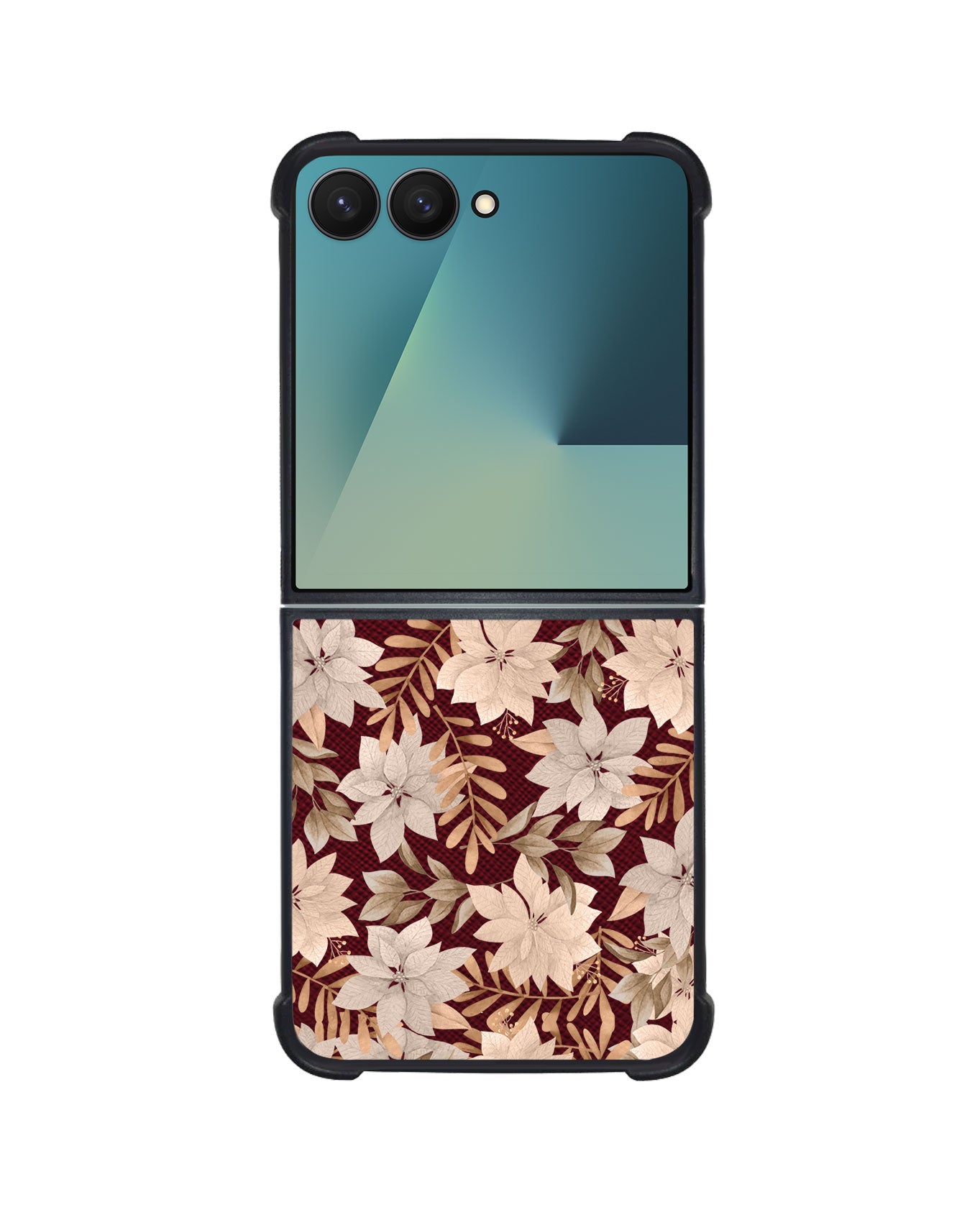 Android Flip / Fold Leather Grip - Rustic Lily