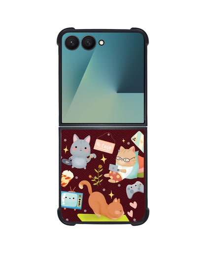 Android Flip / Fold Leather Grip - Stay Home