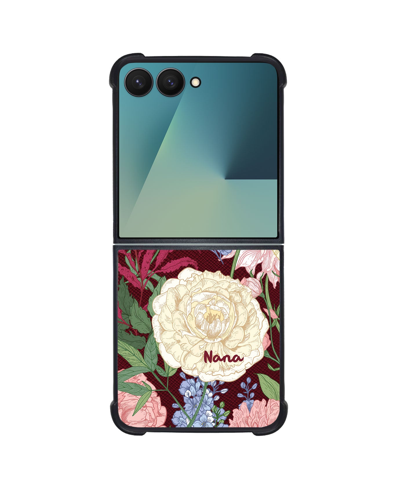 Android Flip / Fold Leather Grip - July Delphinium