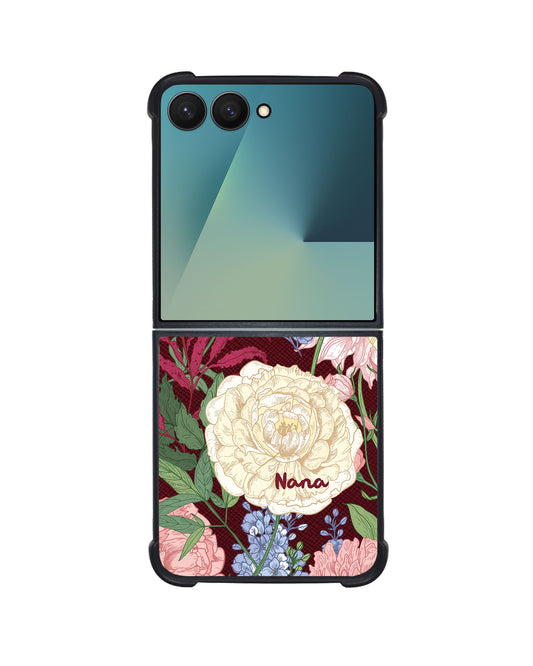 Android Flip / Fold Leather Grip - July Delphinium