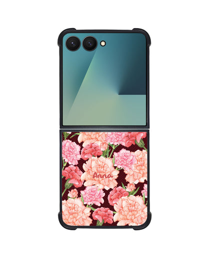 Android Flip / Fold Leather Grip - January Carnation